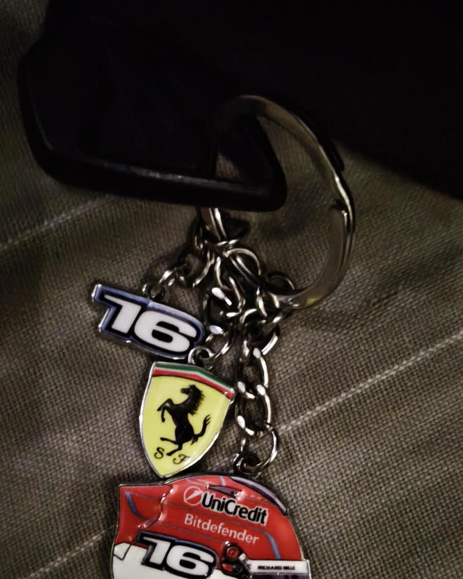 Customer photo for Charles Leclerc 2026 Helmet Keychains