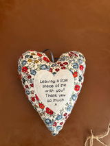 Memory keepsake heart with voice recorder message - made from loved ones clothing / shirt