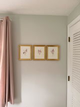 Wildflowers Botanical Watercolor Nursery Wall Art Print | Set of 3 | Unframed | Floral Watercolors