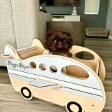 Toy Box Airplane Gray