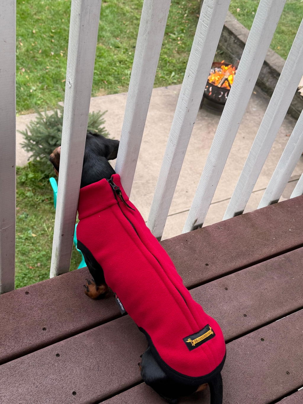 Cherry Red Polartec® Fleece Romper