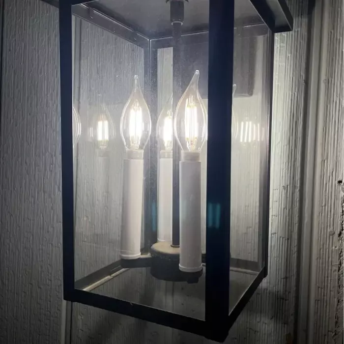 Maxax 16.7 Inch H Outdoor Wall Lantern with Dusk to Dawn #2530