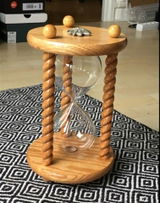 The Acorn Wedding Unity Sand Ceremony Hourglass™ in Clear Oak by Heirloom Hourglass