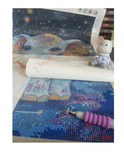 Starry Sky Elephant Diamond Painting