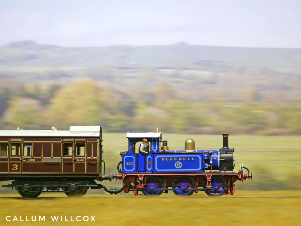 SECR P Class 0-6-0T 323 'Bluebell' in Bluebell Railway lined blue (2010s)