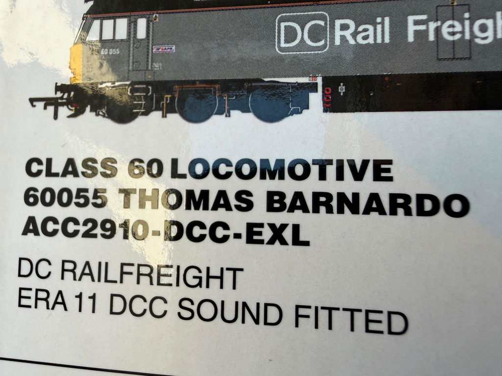 Class 60 - DCR - 60055 - DCC Sound Fitted