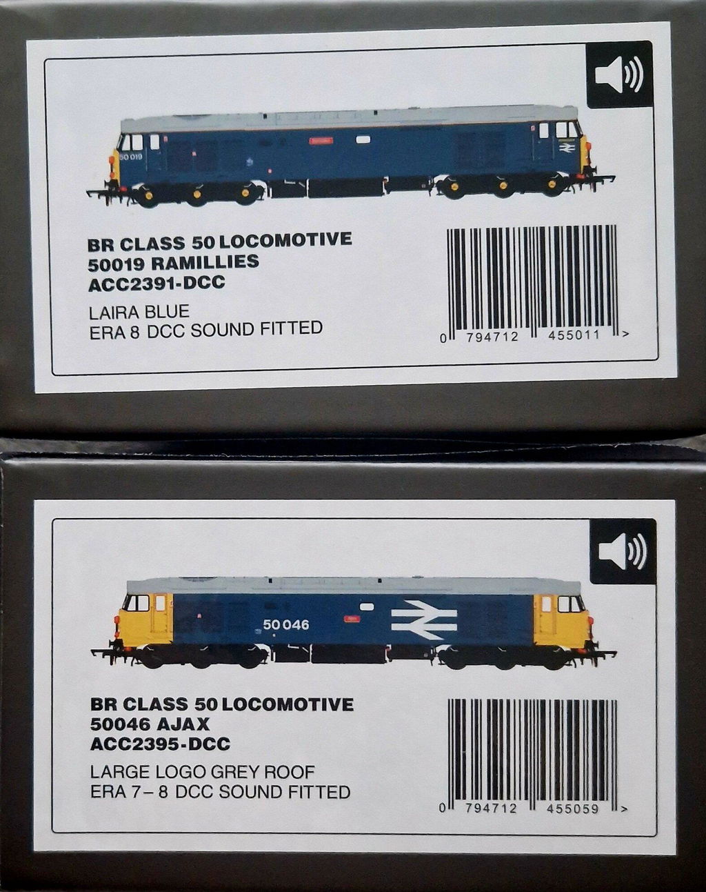 Class 50 - Large Logo w/grey roof - 50046 'Ajax' - DCC Sound