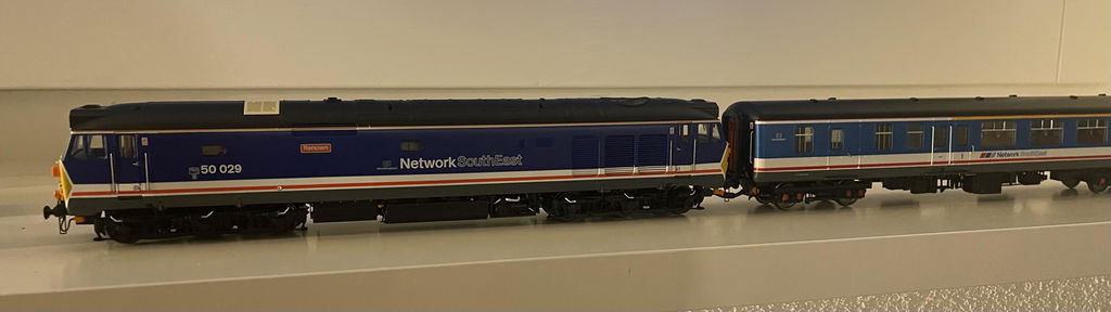 Class 50 - Revised NSE (dark blue w/WofE branding) - 50029 'Renown'