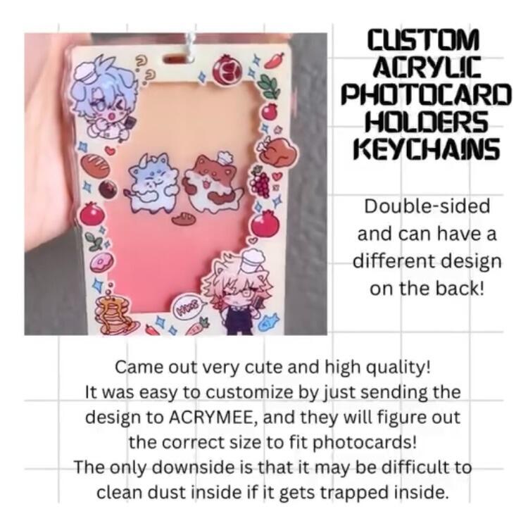 Custom Acrylic Photocard Holders Keychains | Acrymee