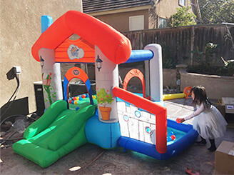 Action Air Happy House Jumping Castle with Slide