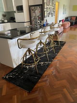 Customer photo of Marmaris 400 Nero Black and Gold Modern Rug