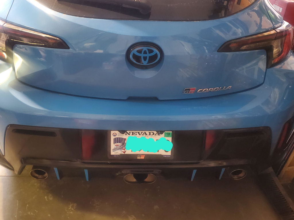 2023+ Toyota Corolla GR Rear Bumper Diffuser Pin-stripe Pre-cut Overlay