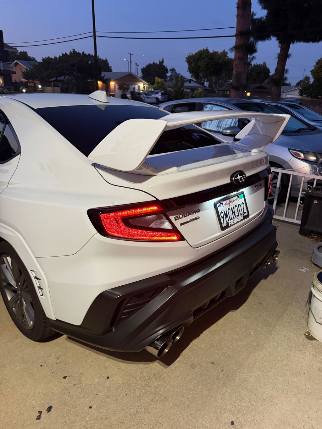 2022+ Subaru WRX Smoked Rear Bumper Reflector Overlay