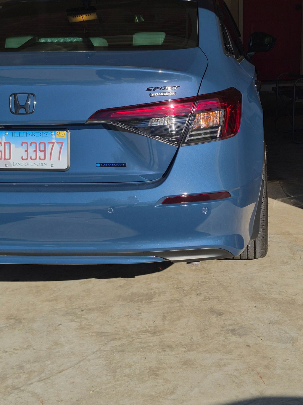 Rear Bumper Reflector Pre-cut Overlay for 2022+ Honda Civic Sedan