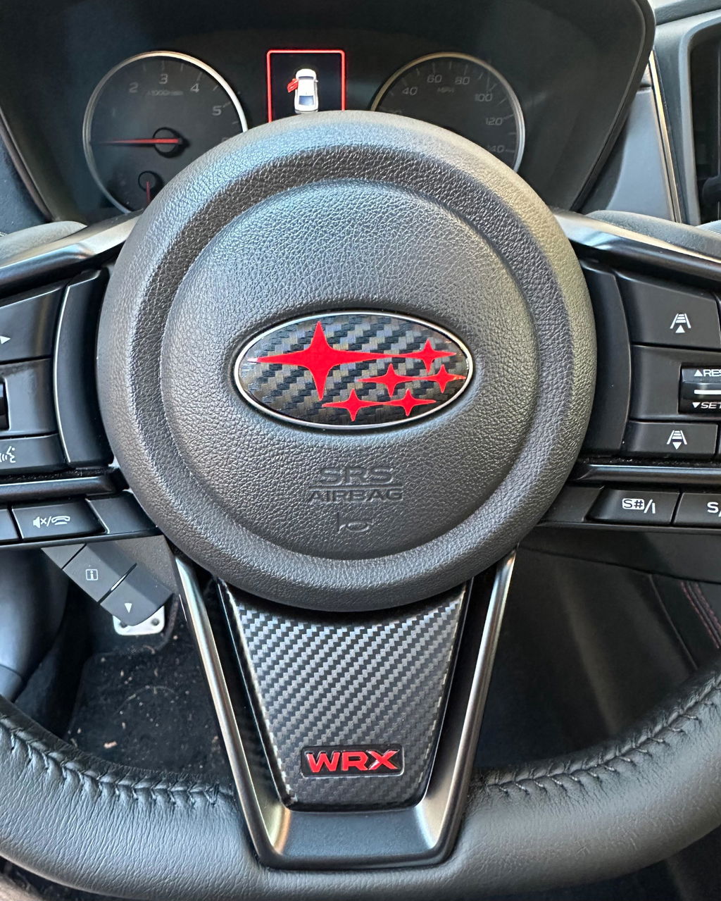 AFDOverlays Steering Wheel Bottom Logo Pre-cut Overlay for 2022+ WRX