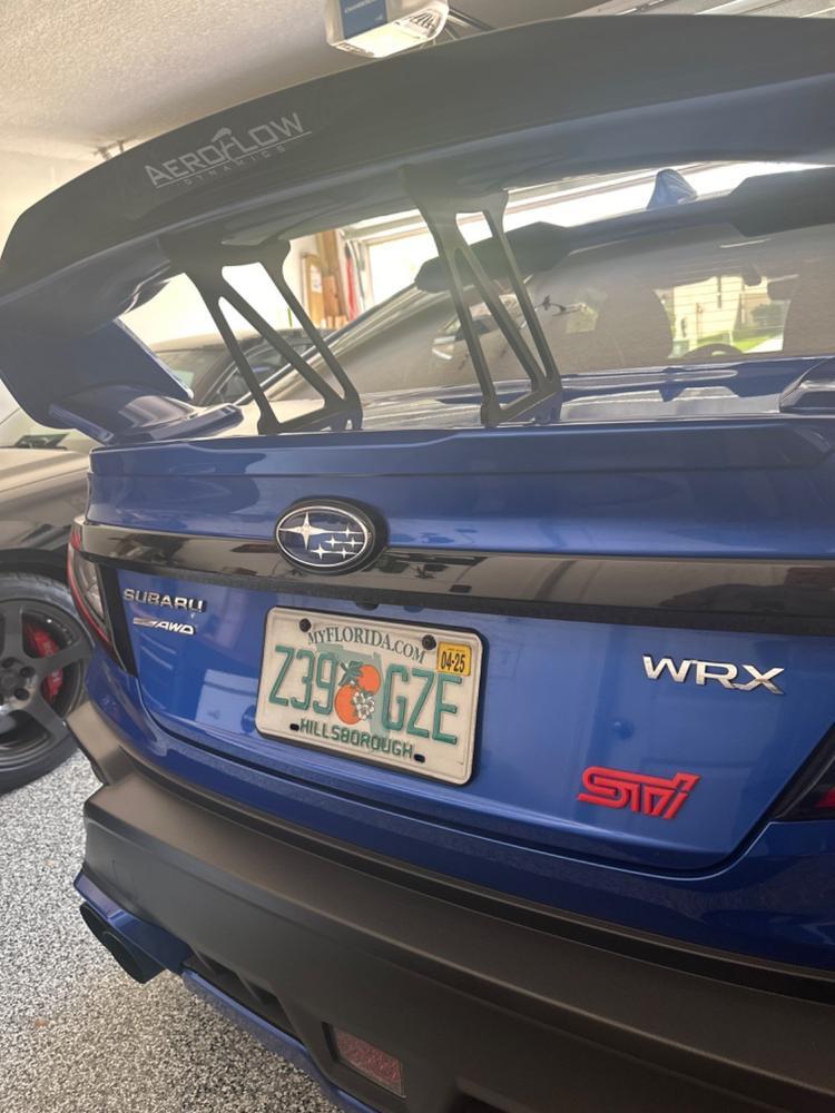 2022-2024 Subaru WRX Rear Wing Stabilizer | Aeroflow Dynamics 2022-2024 Subaru WRX Rear Wing Stabilizer | Aeroflow Dynamics