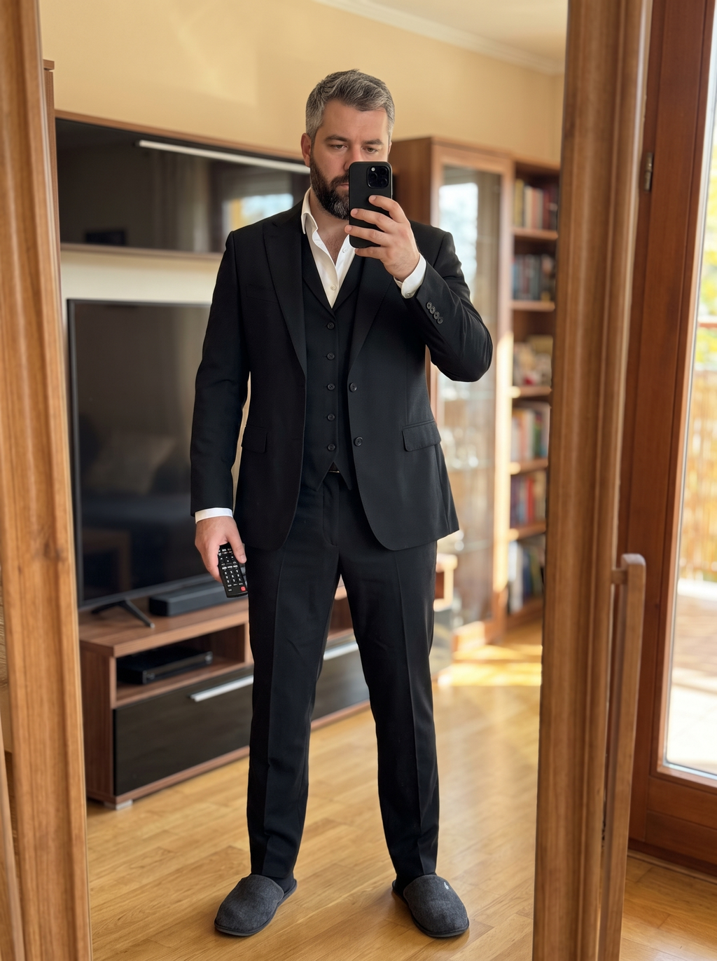 Aesido Black Mandarin Jacket – Men’s Wedding & Formal