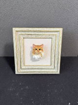 Aevumpet Custom Hand-Painted Pet Plaster Photo Frame – Personalized Pet Keepsake