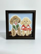 Aevumpet Custom Ceramic Pet Portrait – Personalized Handcrafted Pet Photo Painting Memorial Gift