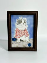 Aevumpet Custom Ceramic Pet Portrait – Personalized Handcrafted Pet Photo Painting Memorial Gift