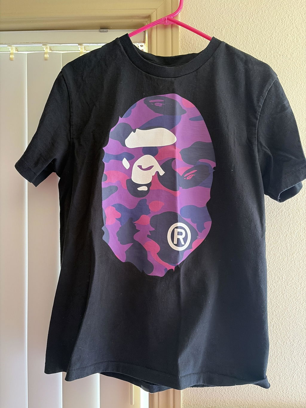 BAPE Color Camo Big Ape Head Tee Black Purple