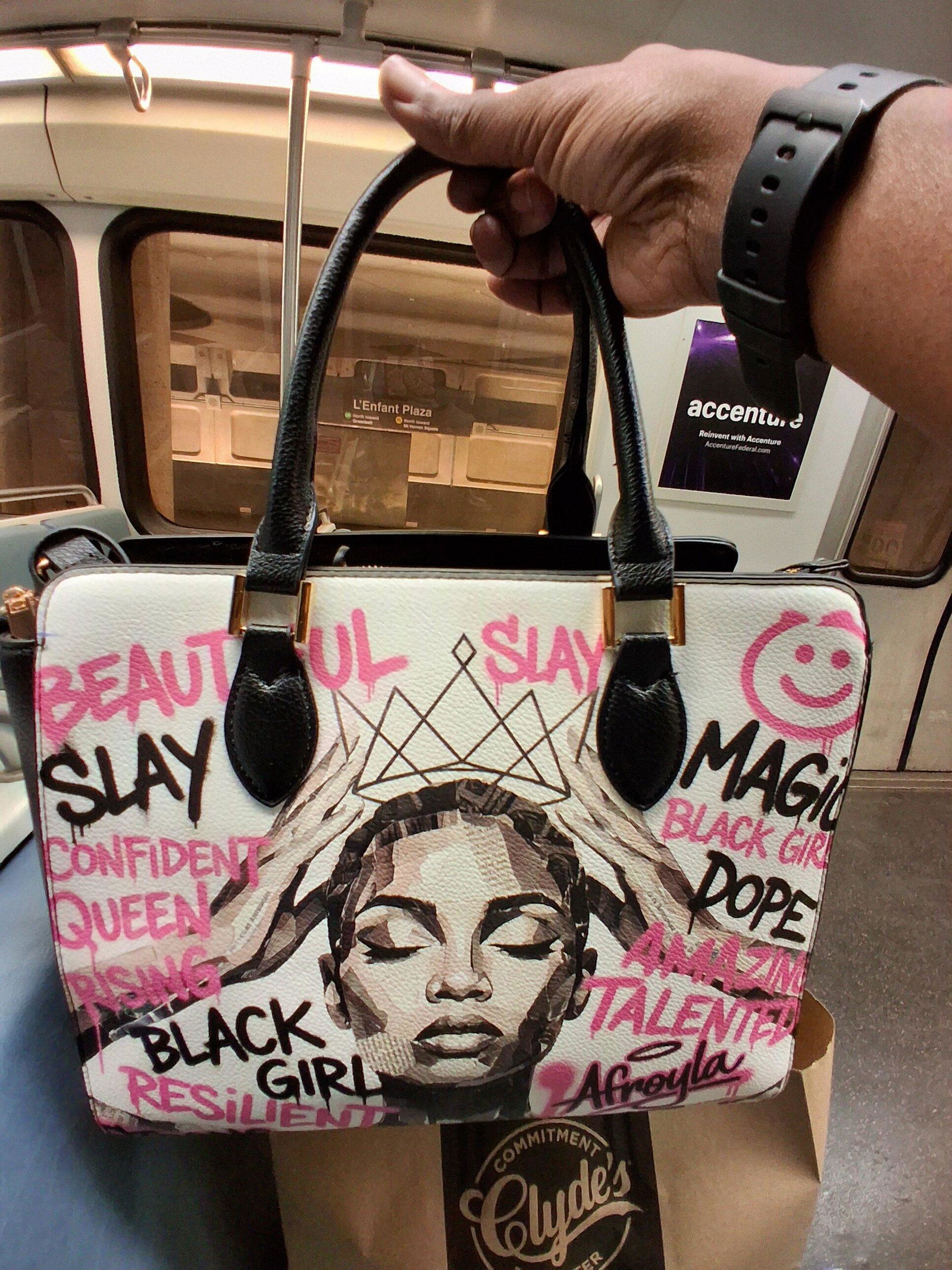 Customer photo: the Zoya handbag