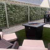 AJ Enjoy 28'' Square Wicker Propane/Natural Gas Fire Pit Table
