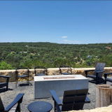 AJ Enjoy 70'' Rectangular Concrete Propane/Natural Gas Fire Pit Table