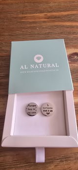 Gemelos personalizados Aunque hoy no me veas te acompaño desde el cielo