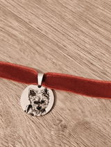 Medalla ramo Mascota con silueta perro