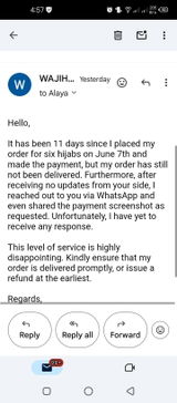 Wajiha review photo