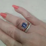 2 CT Oval Solitaire CVD E/VS2 Diamond Engagement Ring