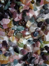 Tourmaline Tumbled Chips – 0.5 LB Mixed Color Crystal Gravel