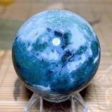 Moss Agate Crystal Ball Natural Moss Agate Sphere for Home Decor