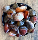 Sardonyx Banded Lace Agate Tumbled Stones – Heat-Treated Crystals