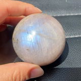 Moonstone Crystal Ball | Natural Stone Sphere with Blue Flash for Home Decor
