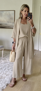 Conjunto Giglio | Top, Pantalón y Cárdigan