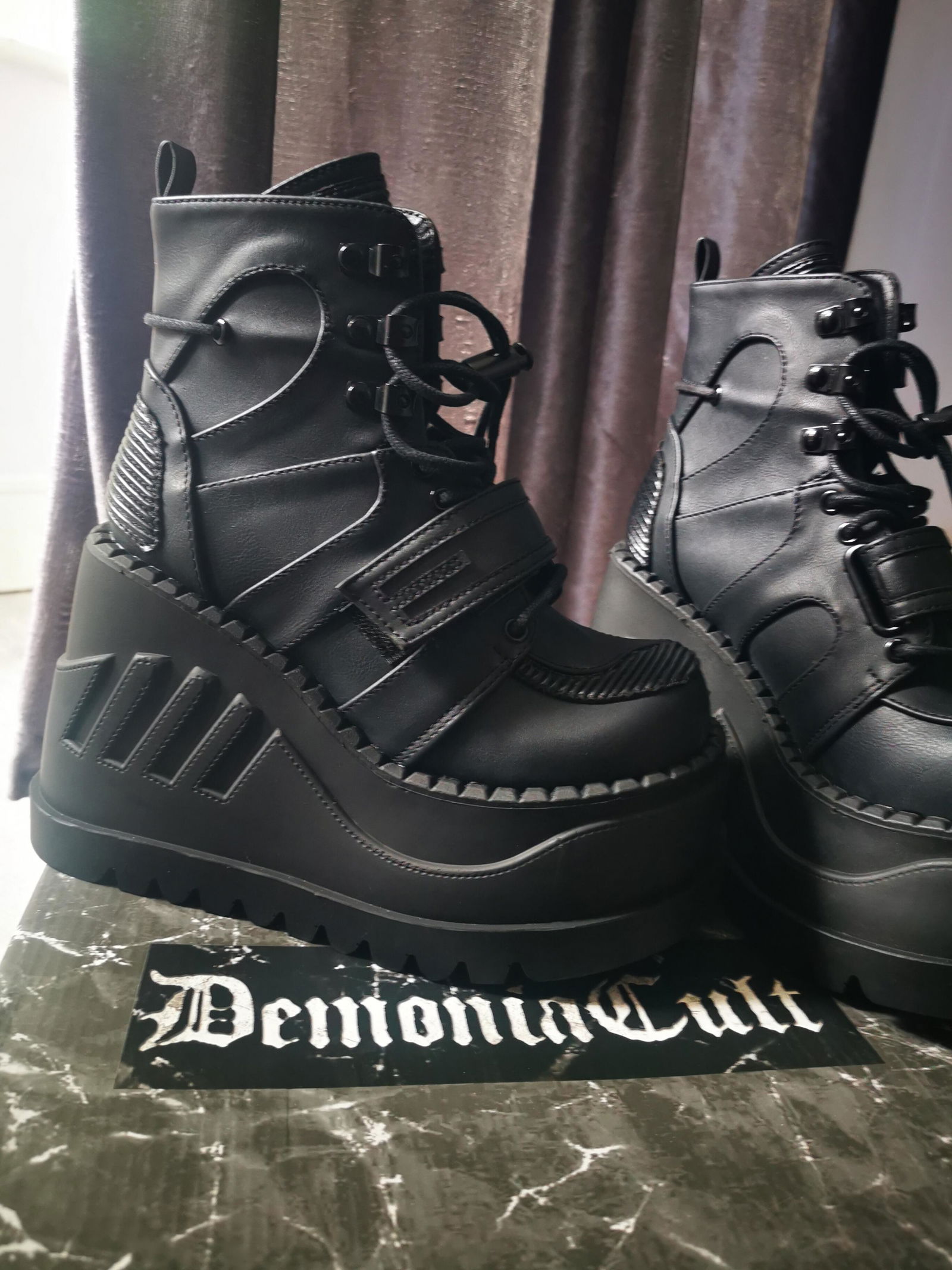 DemoniaCult Stomp 13 Womens Platform Ankle Length Boots From