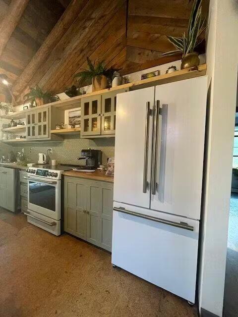 FORNO Gallipoli Espresso 30"-Wide White French Door Refrigerator with Bottom Freezer 17.5 Cu. Ft. Capacity - No Frost with Ice Maker, FFFFD1974-31WHT
