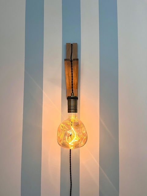 Bronze Plug-In Hanging Wall Light