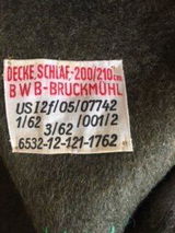 Issued German Bundeswehr Wool Blanket (Olive Drab)