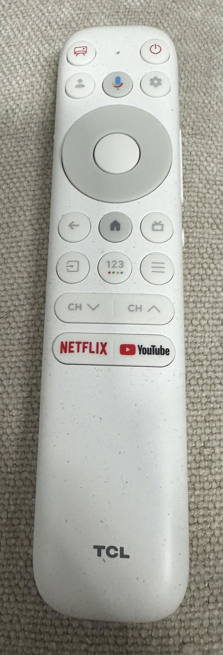 テレビ用リモコン ホワイト YouTube Netflix Dan's Originals For TCL RC902N / FER1 NXTVISION GOOGLE TV Remote Contr