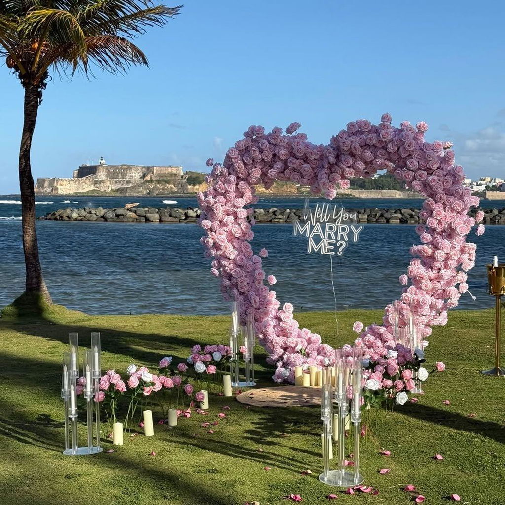 Pink Rose Hydrangea Cloth Base Arrangement Floral Wedding Backdrop Heart-Shaped Arch Decor Props