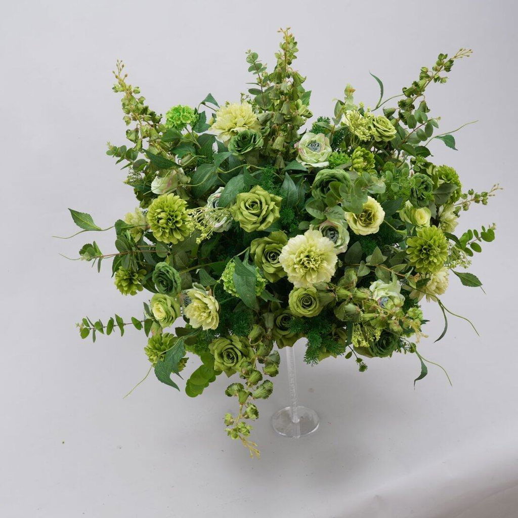 Green Bellflower Eucalyptus Flower Arrangement Table Centerpieces Ball Wedding Props