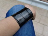 Croc-embossed leather cuff bracelet | Bangkok XL