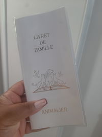 Livret de famille animalier