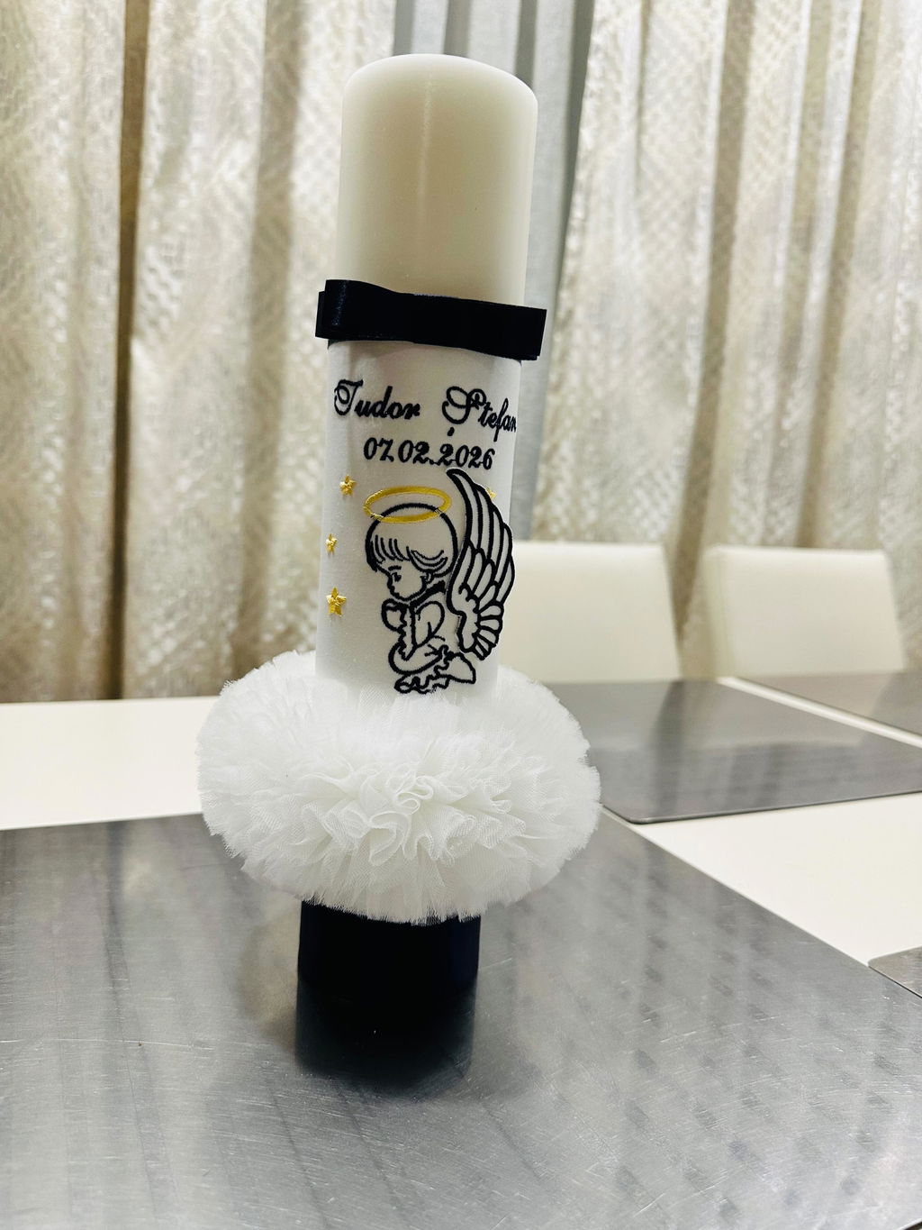 Cutie Trusou Personalizat Crem Aripi Inger AnneBebe