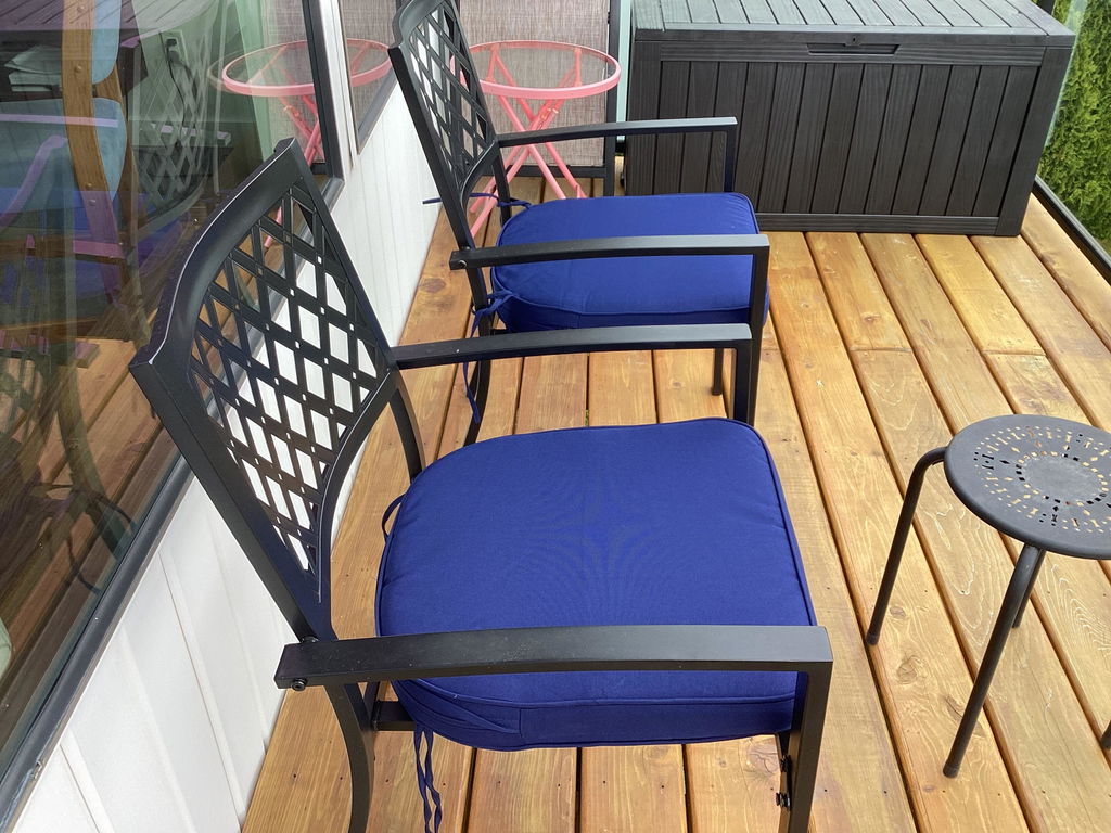 Outdoor Dining Chair Cushions Set, Patio Chair Pads, Navy Blue