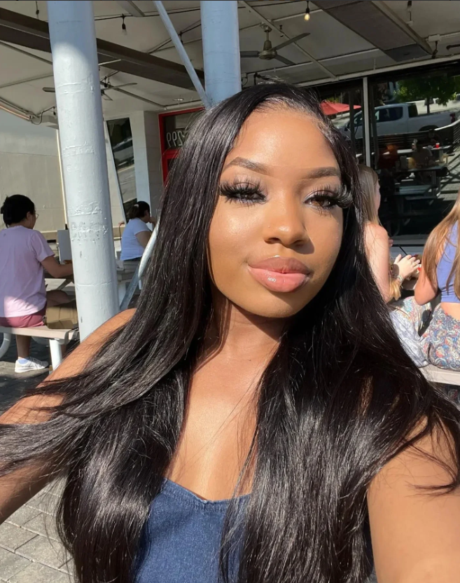 Arabella 13x6 Three-Go™ Glueless Wig Silky Straight With Drawstring Natural Black 100% Human Hair Wig