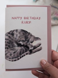 Have a Very Nappy Birthday (Bengal cat card) – greeting card